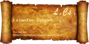 Leimeter Csepel névjegykártya